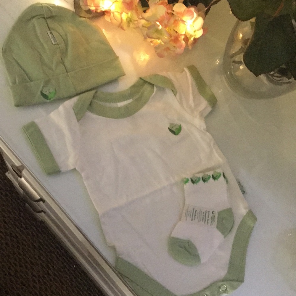 Newborn Green Sprouts onesie